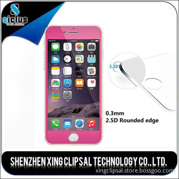 Mobile phone use 0.33 color tempered glass screen protector for iphone 6 6 plus screen protector tempered glass